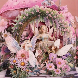 US Stock 3D Angel Girl Garden Pop-Up <strong>Greeting</strong> Card for <strong>Birthday</strong> Valentine'<strong>s</strong> Day with Note Card and Envelope - Product Image 1