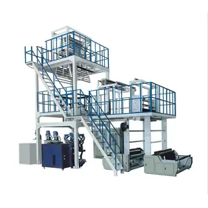 3 Layer Plastic Film Blowing Machine ABA PE Monolayer Blown Film Extrusion Machine Price