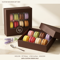 Boîte de papier épaisse personnalisée pour les boîtes aveugles de macaron avec l'emballage de boîte de macaron de divisions de carton