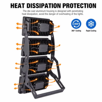 Projecteur LED haute puissance pour terrain de football 250W 500W IP65, étanche, extérieur, haute luminosité, éclairage sportif pour stade