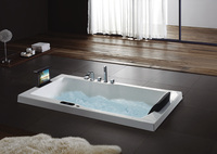 Combo massage bain à remous acrylique 1 personnes baignoire de trempage intérieure jakuzy spa baignoire avec TV