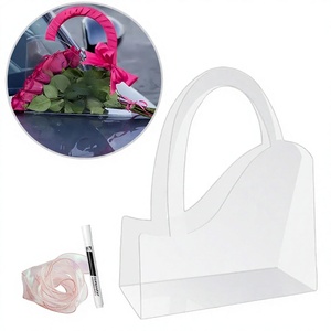 Sac à fleurs en PVC transparent recyclable, vente chaude, pour la décoration florale et les bouquets de la fête des mères - Product Image 4