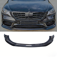 Lèvre de pare-chocs avant pour Mercedes-Benz Classe S W222 S63 AMG, fibre de carbone de haute qualité de style Brabus, 2014-2021