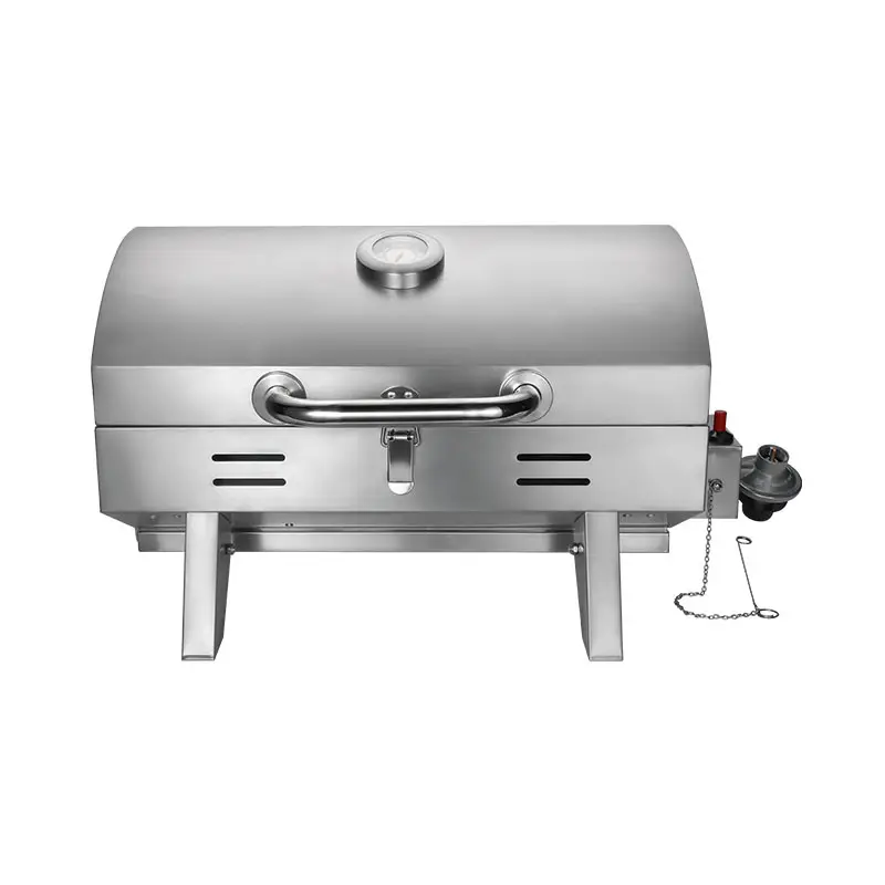 Portable single burner barbeque grill outdoor camping tabletop bbq gas grill for outdoor party