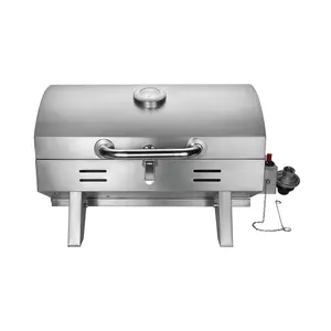 Portable single burner barbeque grill outdoor camping tabletop bbq gas grill for outdoor party