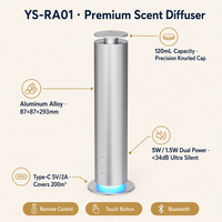 Diffuseur de parfum portable en aluminium 120 ml rechargeable, contrôlé par application, télécommande tactile, ultra-silencieux 34 dB, pour la maison, le bureau, l'hôtel, cadeau