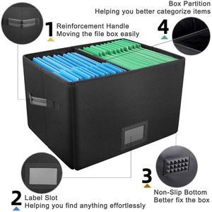 YIHUAXING Durable Collapsible Fireproof Desktop <strong>File</strong> <strong>Box</strong> Convenient <strong>Document</strong> Storage for Office Use - Product Image 4
