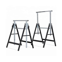 Scie à bois télescopique pliante Cheval Hauteur réglable Acier Table de travail à deux pieds