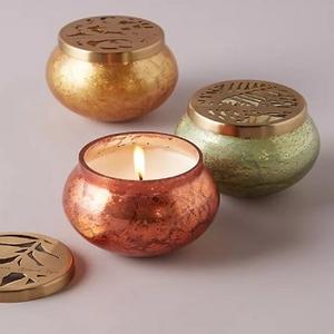Tarro de vela de latón personalizado, oro, 8Oz, 10Oz, 12Oz, 14Oz, tarros de vela vacíos para hacer velas, lata, recipientes de cobre de lujo - Product Image 2