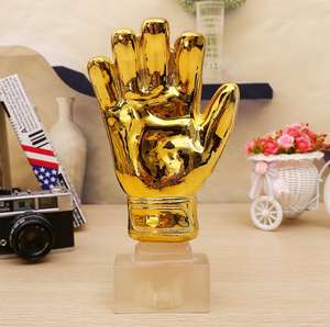 Guantes de <span class=keywords><strong>Portero</strong></span> Troeos Personalizados, Trofeo de Fútbol Dorado - Product Image 5