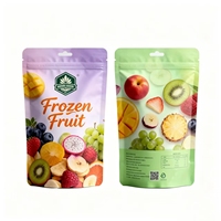 Voedselveilige plastic stand-up pouches voor verpakkingen van kant-en-klare voedingsmiddelen zoals gevriesdroogd fruit en gedroogd fruit, hersluitbaar