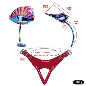 Cage de chasteté masculine FRRK avec ceinture de chasteté réglable, cage pour pénis, bondage BDSM, jouet sexuel pour adultes, sous-vêtements de chasteté masculine - Product Image 4
