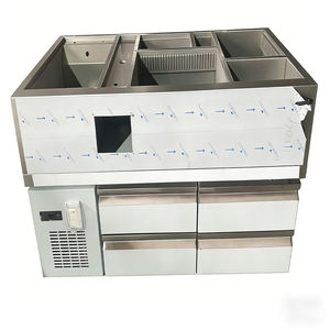 Estación de Mezcla de Acero Inoxidable para Cafetería, Resistente a la Oxidación, con Fregadero y Estante Ajustable para Uso en Servicios de Catering - Product Image 3