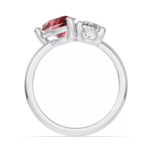 Anillo de Oro Blanco Sólido de 18K con Banda Trenzada Entrelazada, Anillo de Aniversario de Bodas con Diamantes Cultivados en Laboratorio con Engaste Pavé para Mujer - Product Image 2