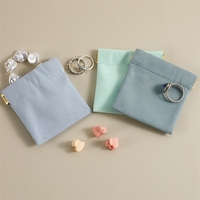 8*8cm microfibre Shrapnel sac de rangement Bluetooth casque données câble Shrapnel emballage sac en cuir pièce changement sac de rangement