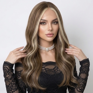 วิกผมสีน้ำตาลคาราเมลแบบไล่<span class=keywords><strong>สี</strong></span> ปี 2026 ที่กำลังเป็นที่นิยม พร้อมไฮไลท์แบบเฟรมหน้า  5x5 HD Lace  มองไม่เห็นรอยต่อ  <span class=keywords><strong>ทำ</strong></span>จากผมแท้ - Product Image 1