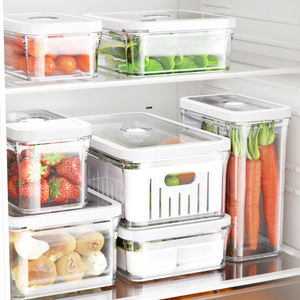 Vacuum Sealed Food Storage Box Rectangle Clip On Lid For Fruits Vegetables Freezer Kitchen Use - Product Image 1