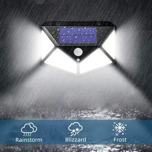 Lampe murale extérieure sans fil noire à LED infrarouge étanche IP65 avec diffuseur en polycarbonate et détection corporelle solaire - Product Image 6