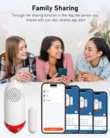 Alarme magnétique intelligente pour porte WiFi, lumière sonore, capteur d'alarme Tuya APP, alarme magnétique pour porte et fenêtre de sécurité à domicile