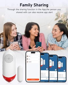Wifi âm thanh ánh sáng cửa báo động từ cửa thông minh chuyển đổi cảm biến báo động tuya App Home an ninh cửa và cửa sổ báo động từ - Product Image 5
