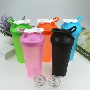 Draagbare Custom Logo 600Ml Eiwit Melkpoeder Shaker Plastic Water Shaker Fles Cup Voor Fitness Sport Gym