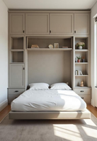 Meilleure solution pour un lit Murphy en bois massif de style moderne et compact pour la chambre d'enfant, l'appartement ou le bureau