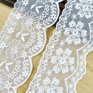 Renda de Tule de Nylon Macia e Elegante de 7,5CM ~ 8,0CM para Têxteis Domésticos - Product Image 2