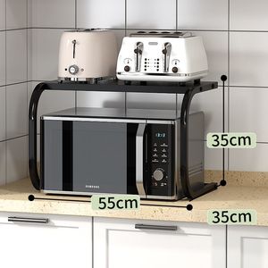 Encimera retráctil personalizada de acero al carbono de una sola capa, <span class=keywords><strong>estante</strong></span> <span class=keywords><strong>para</strong></span> <span class=keywords><strong>horno</strong></span> <span class=keywords><strong>microondas</strong></span>, <span class=keywords><strong>estante</strong></span> de almacenamiento con ganchos <span class=keywords><strong>para</strong></span> cocina, cuchillo - Product Image 6