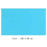 Tapis de protection de comptoir de cuisine en silicone résistant à la chaleur, antidérapant, 100 x 60 cm, le plus grand