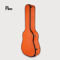 Nouvel arrivage : Étui rigide en cuir pour guitare acoustique, orange, étanche et anti-poussière, avec intérieur en peluche F2, fermeture à loquet, modèle WC71-W2