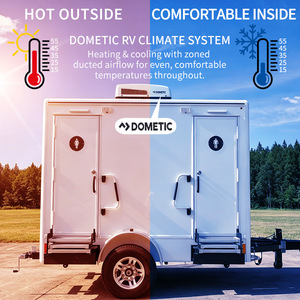 Remorque <span class=keywords><strong>WC</strong></span> mobile économique à 2 portes, toilettes portables d'<span class=keywords><strong>occasion</strong></span> à vendre, prix réduit - Product Image 2