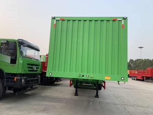 Semi-remorque personnalisable à 3 essieux en acier de type caisse, avec portes latérales/arrière, train de roulement robuste, capacité de charge de 30 000 kg, efficace - Product Image 2