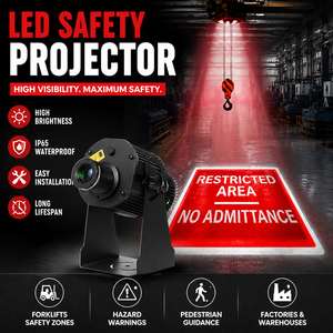 Proiettore <span class=keywords><strong>LED</strong></span> RGB Gobo 160W IP65 Impermeabile - Luce di Proiezione Personalizzata per Attraversamenti Pedonali con Struttura in Alluminio per Esterni - Product Image 1