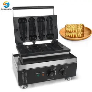 Hiçbiri-sopa ticari elektrikli kabarcık penis şekli waffle makinesi dick waffle makinesi çıtır aperatif makinesi