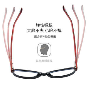 Monture de lunettes œil-de-chat Tr90, protection anti-lumière bleue, monture complète unisexe en acétate, modèle Tr87192 - Product Image 3