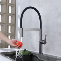 Robinet de cuisine moderne et flexible en acier inoxydable