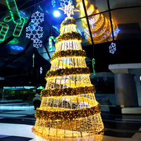 Décoration lumineuse de Noël en métal pour l'extérieur avec éclairage LED pour projets paysagers commerciaux
