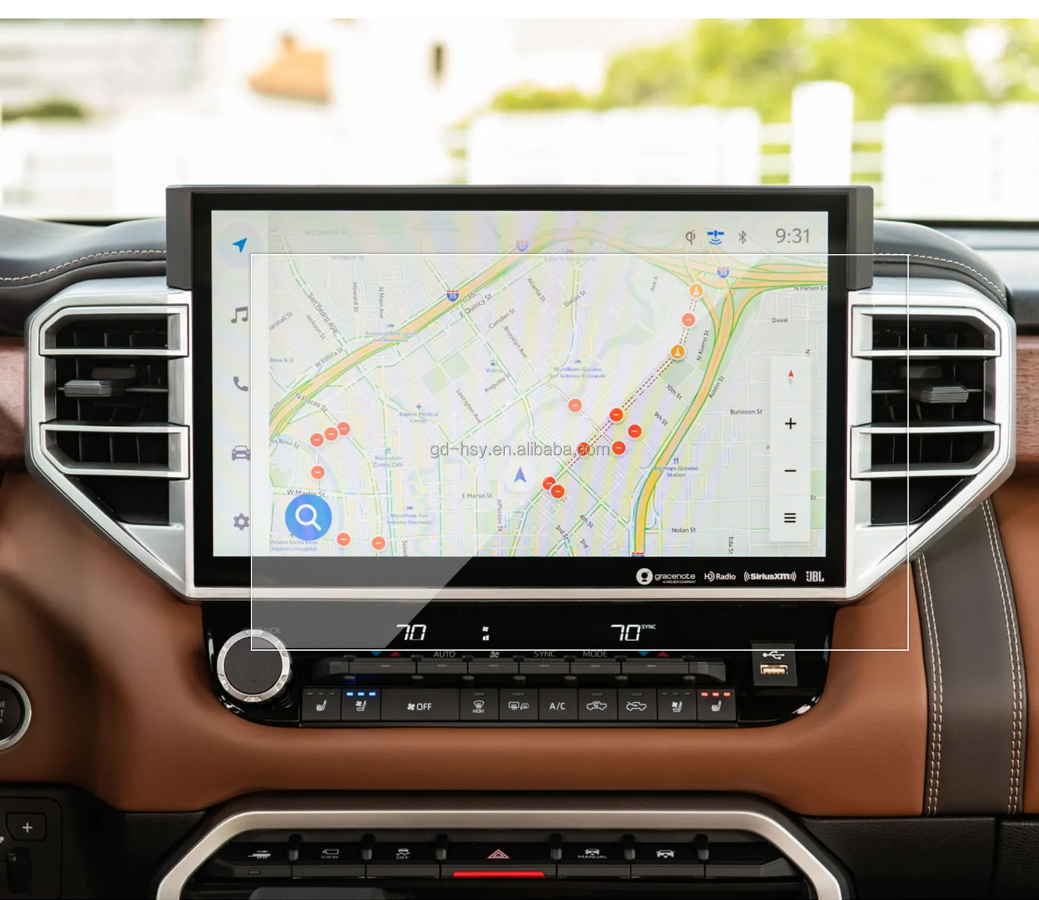 Hochwertiges ultimatives Schutz zubehör Sequoia Navigation 14in gehärtetes Glas für Toyota Tundra Displays chutz folie