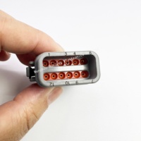 Connecteur automobile étanche IP68 DTM06-12S-E007 à 12 broches avec contacts en laiton et boîtier en nylon