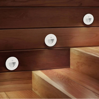 Éclairage d'escalier automatique intelligent, lumières LED encastrées rondes pour marches, éclairage mural LED pour escaliers intérieurs