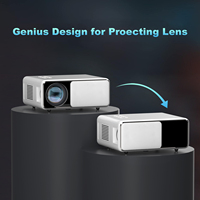 Proyectores de Pared Rigal Rd-886B HD 4K 1080P, Cine en Casa HD Nativo 1080P, Proyector con WiFi 2.4G para Aula