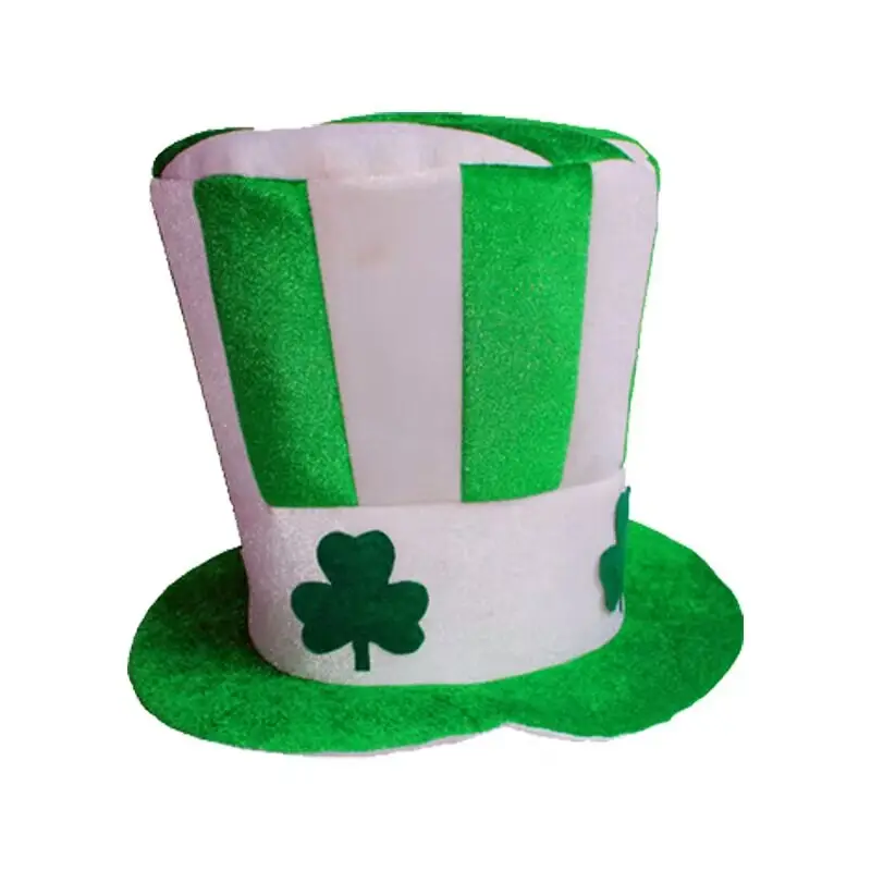 custom St Patricks Day Hats St. Patrick's Day Shamrock Green Velvet Top Hat Favorite party accessories