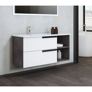 Mobile bagno sospeso MOD. DELIA3 CM 101 Lamiera Ossidata e Bianco Lucido - Product Image 1