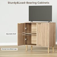 Buffet autoportant moderne en bois de haute qualité Phoenix avec étagères réglables – Meuble de rangement pour salon