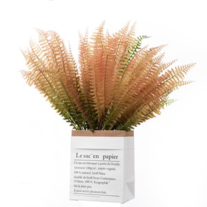 ใบเฟิร์นประดิษฐ์ CallaFloral สีเขียวไล่เฉดแบบฤดูใบไม้ร่วง ทำจาก PVC ยางนิ่ม สำหรับตกแต่งภายในบ้าน งานแต่งงาน และตกแต่งบ้าน - Product Image 5