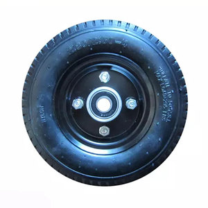 <span class=keywords><strong>Roue</strong></span> en mousse PU solide 250-4 avec jantes en acier de 10 pouces pour machines agricoles de wagons neuves et utilisées dans les usines de fabrication - Product Image 2