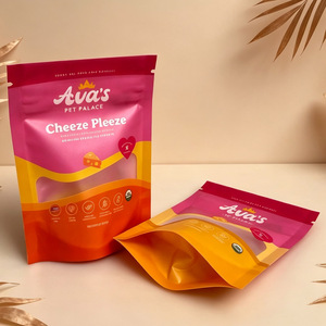 Custom Printed Dog Snack Stand Up Zipper Bags With Window For Pet Treats Packaging - Product Image 6