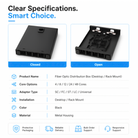 Caja Terminal de Fibra Óptica de Acero Laminado en Frío para Centro de Datos, Conectores SC/LC/FC/ST - Solución de Distribución de Red de Alta Densidad para