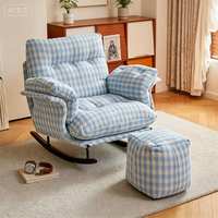 Fauteuil inclinable durable avec structure antirouille et repose-pieds amovible pour balcon, jardin, terrasse, chaise longue de loisirs