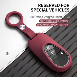 Housse de protection en silicone pour <span class=keywords><strong>clé</strong></span> intelligente - Étui souple en TPU pour télécommande sans <span class=keywords><strong>clé</strong></span> avec <span class=keywords><strong>porte</strong></span>-clés - Product Image 1